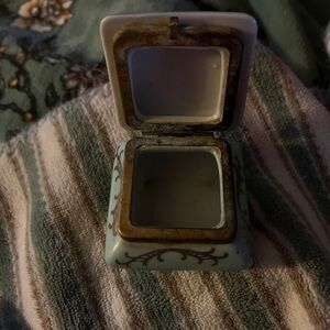 Beautiful Old Hand Painted and Signed Miniature Trinket Box